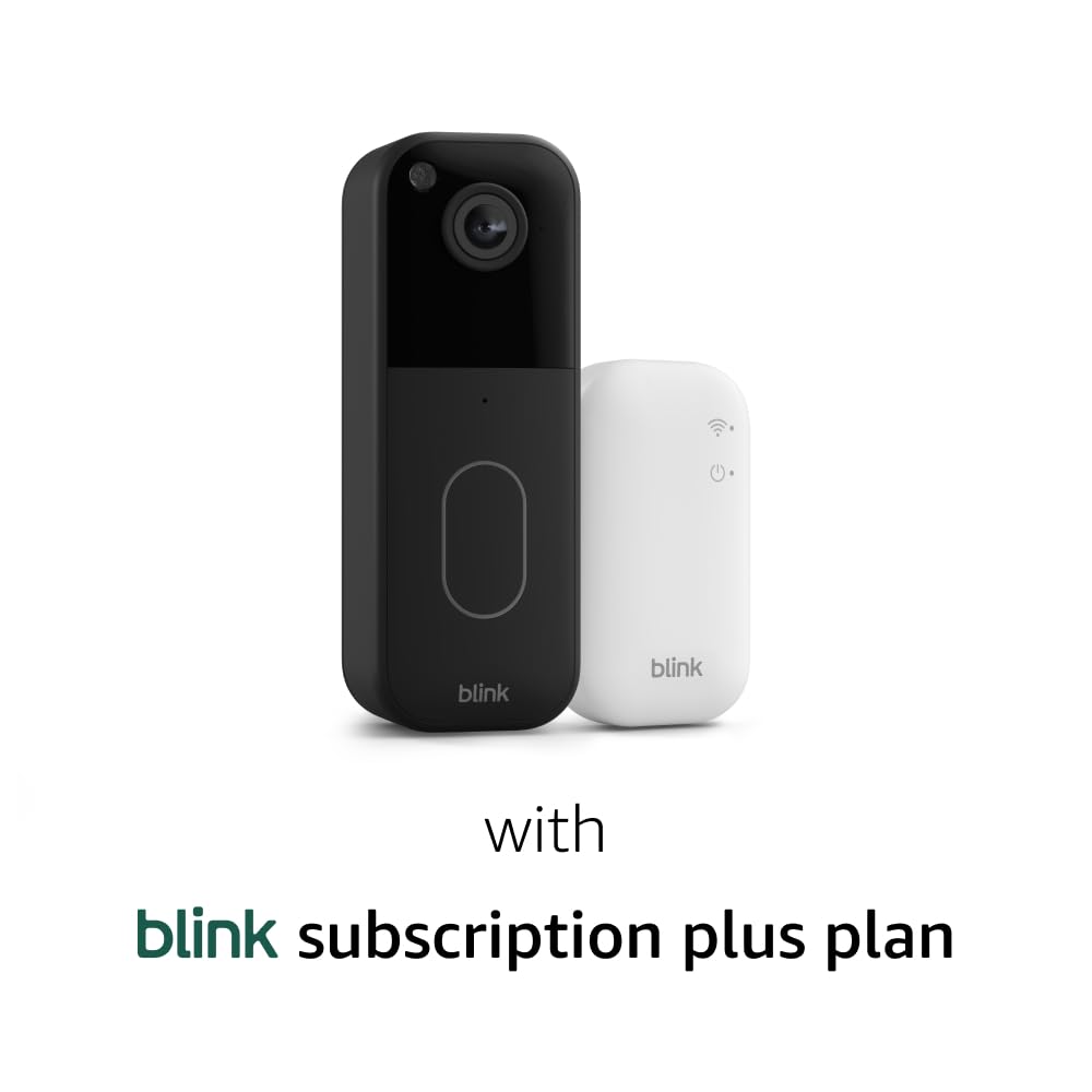 Blink Video Doorbell (newest model) – Head-to-toe HD view, two-year battery life, and simple setup. Sync Module Core included – System (Black)